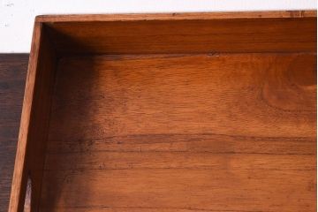 アンティーク雑貨　総桐材　古い木製のアンティーク衣装盆2つセット(トレー)