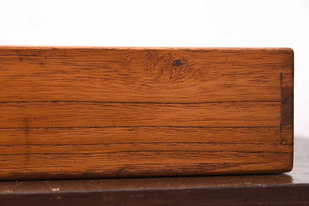 アンティーク雑貨　総桐材　古い木製のアンティーク衣装盆2つセット(トレー)