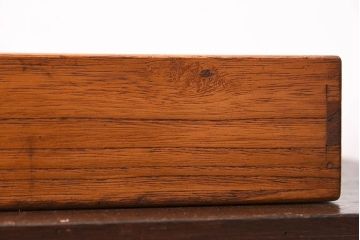 アンティーク雑貨　総桐材　古い木製のアンティーク衣装盆2つセット(トレー)