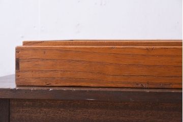 アンティーク雑貨　総桐材　古い木製のアンティーク衣装盆2つセット(トレー)