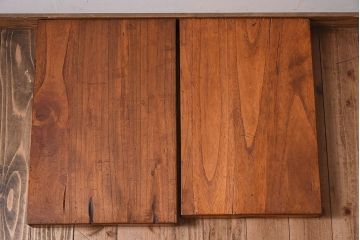 アンティーク雑貨　総桐材　古い木製のアンティーク衣装盆2つセット(トレー)