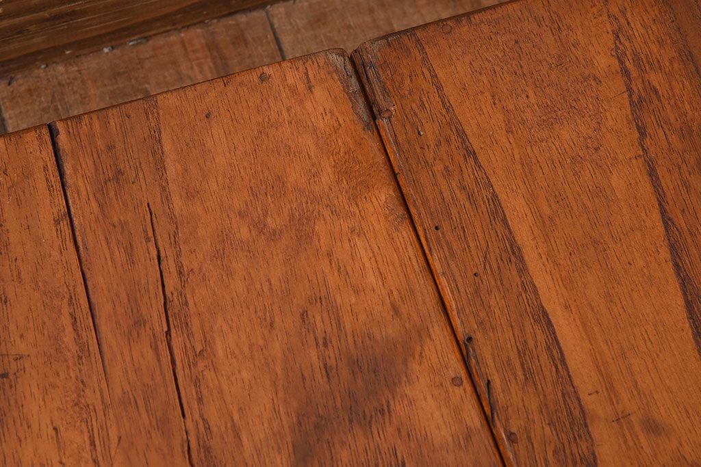 アンティーク雑貨　総桐材　古い木製のアンティーク衣装盆2つセット(トレー)