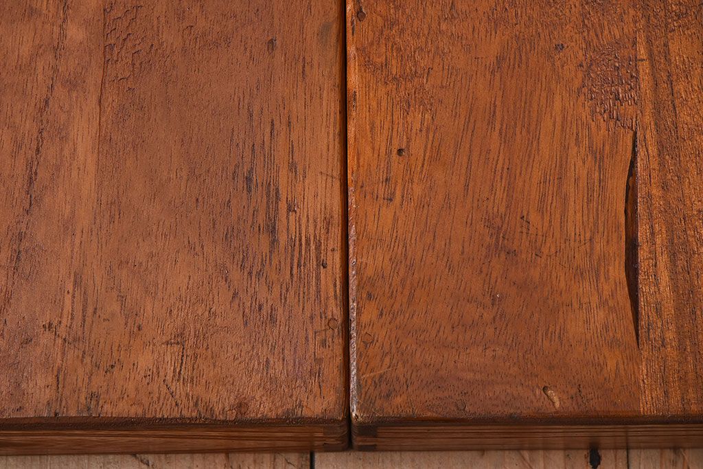 アンティーク雑貨　総桐材　古い木製のアンティーク衣装盆2つセット(トレー)