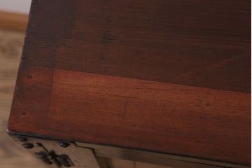 アンティーク家具　前面欅玉杢材　古い木製の小ぶりな時代戸棚