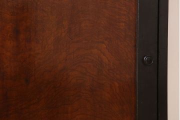 アンティーク家具　前面欅玉杢材　古い木製の小ぶりな時代戸棚