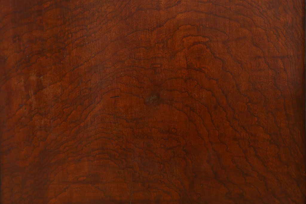 アンティーク家具　前面欅玉杢材　古い木製の小ぶりな時代戸棚