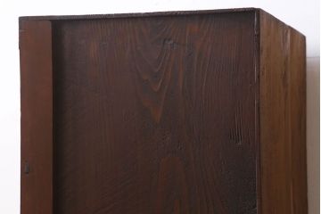 アンティーク家具　前面欅玉杢材　古い木製の小ぶりな時代戸棚