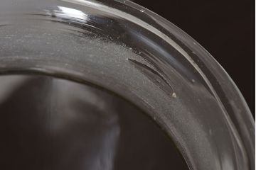 アンティーク雑貨　昭和レトロなガラス蓋のアンティークガラス瓶