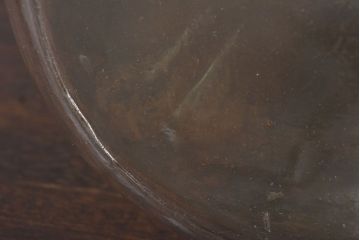 アンティーク雑貨　昭和レトロなガラス蓋のアンティークガラス瓶