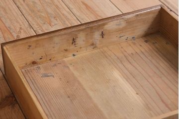 アンティーク家具　古民具・骨董　檜材製　味わい深いアンティーク小引き出し