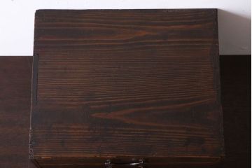 アンティーク家具　古民具・骨董　檜材製　味わい深いアンティーク小引き出し