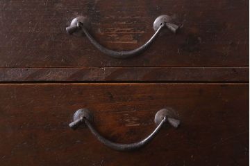 アンティーク家具　古民具・骨董　檜材製　味わい深いアンティーク小引き出し