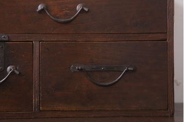 アンティーク家具　古民具・骨董　檜材製　味わい深いアンティーク小引き出し