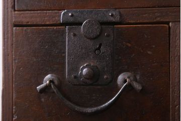 アンティーク家具　古民具・骨董　檜材製　味わい深いアンティーク小引き出し