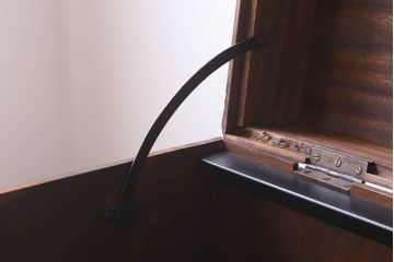 アンティーク雑貨　ビンテージ　ドイツ製　ガラス天板付き!木製トランクテーブル