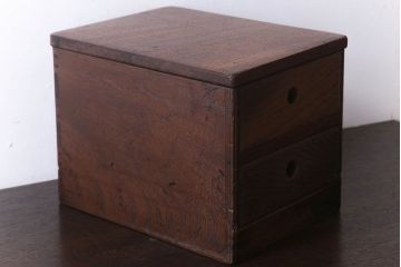 レトロ家具　昭和レトロ　総欅材　小さなかわいいアンティーク小引き出し