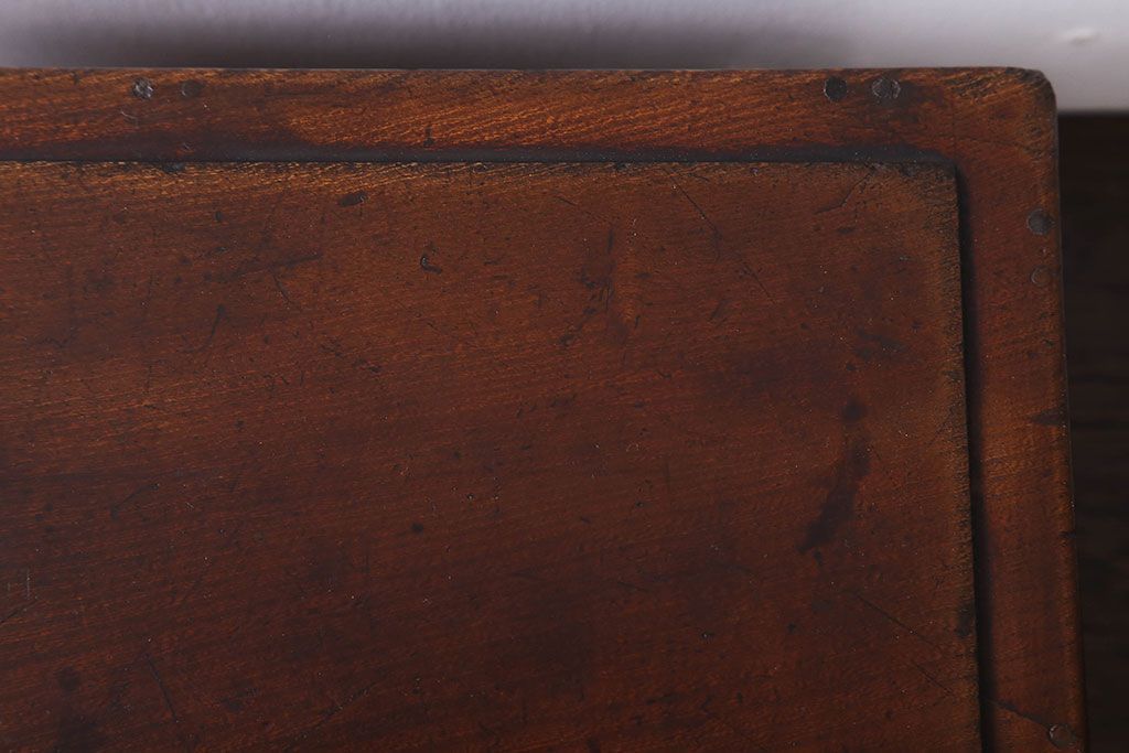 アンティーク雑貨　古民具・骨董　総欅材　漆塗り　アンティーク木箱