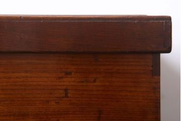 アンティーク雑貨　古民具・骨董　総欅材　漆塗り　アンティーク木箱