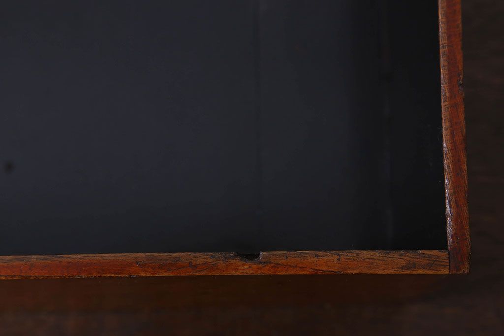 アンティーク雑貨　古民具・骨董　総欅材　漆塗り　アンティーク木箱