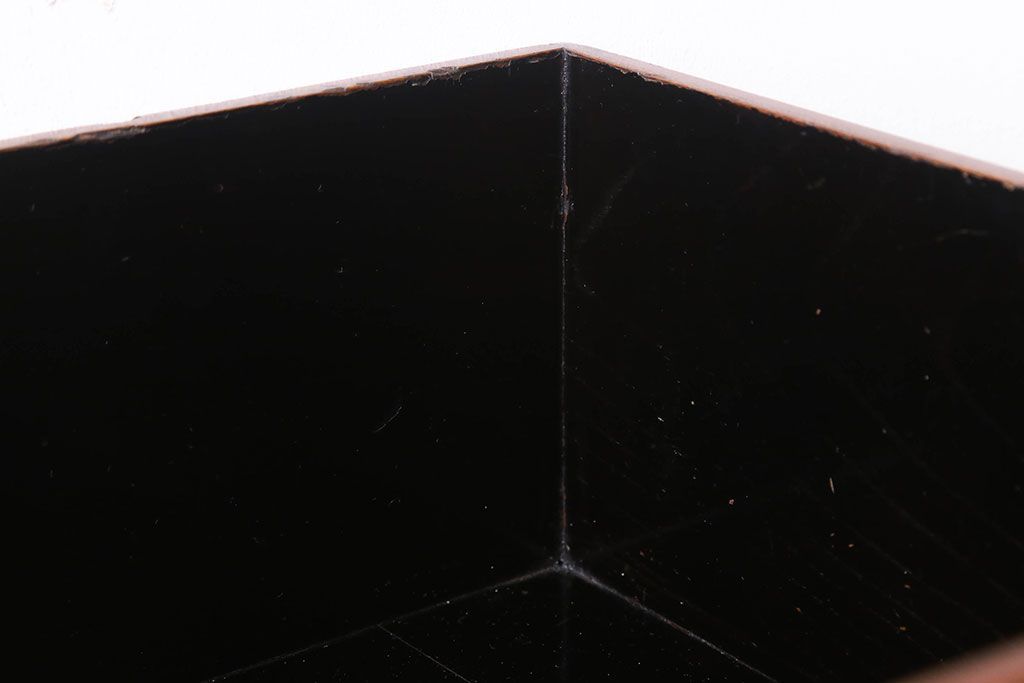 アンティーク雑貨　古民具・骨董　総欅材　漆塗り　アンティーク木箱