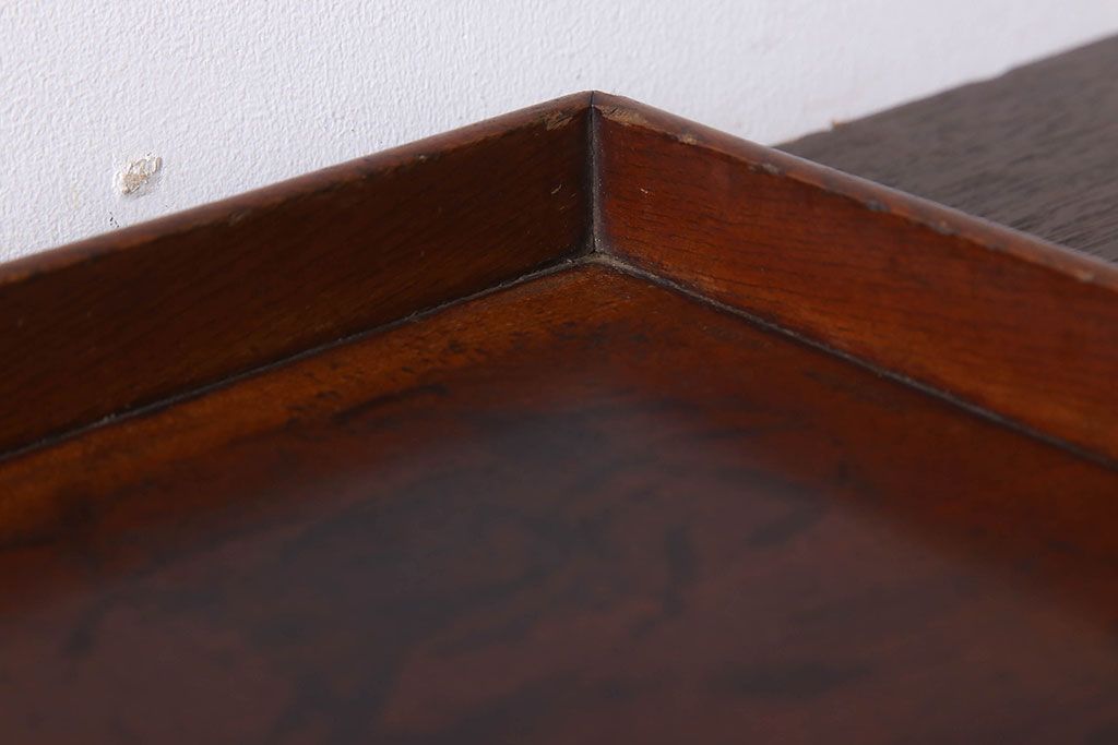 アンティーク雑貨　古民具・骨董　総欅材　漆塗り　アンティーク木箱