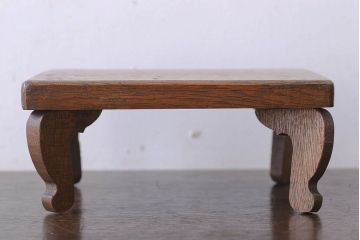 アンティーク雑貨　和製アンティーク　古いナラ材製の小さな花台(飾り台)