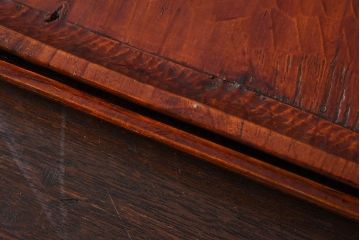 アンティーク雑貨　アンティーク　讃岐彫　古い松材の刳り貫き角盆2枚セット