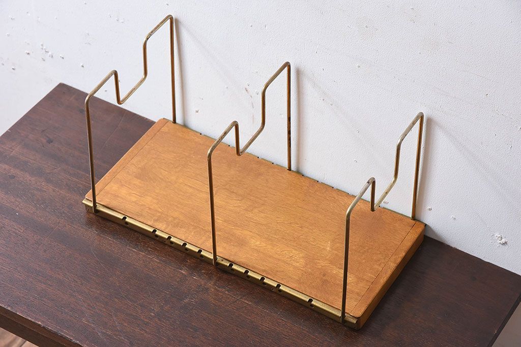 アンティーク雑貨　昭和レトロな古い本立て(2)