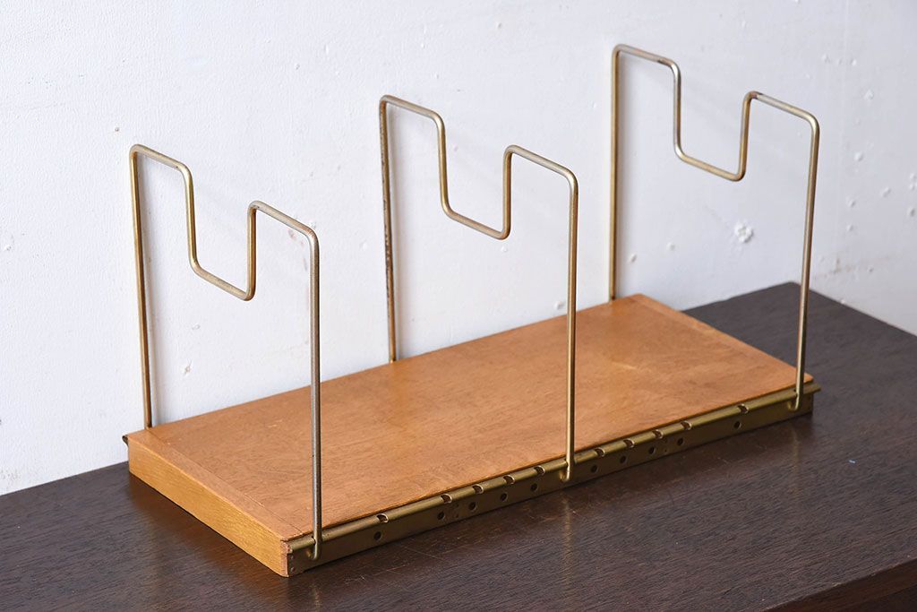 アンティーク雑貨　昭和レトロな古い本立て(2)