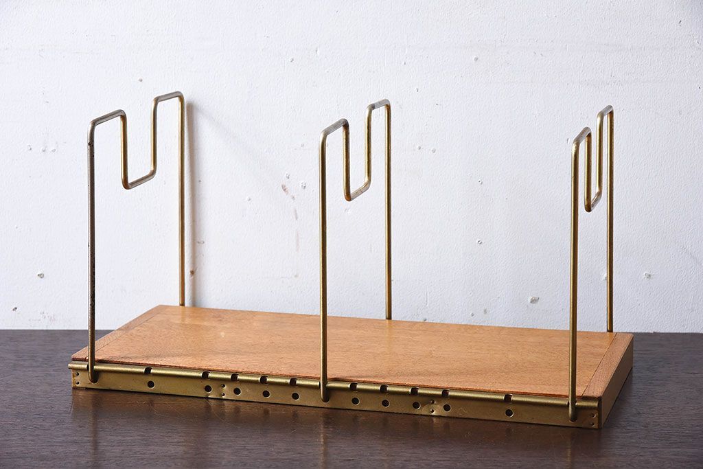 アンティーク雑貨　昭和レトロな古い本立て(2)