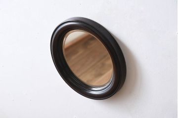 アンティーク雑貨　ビンテージ　松本民芸家具　小さな壁掛け丸鏡(ウォールミラー)