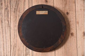 アンティーク雑貨　ビンテージ　松本民芸家具　小さな壁掛け丸鏡(ウォールミラー)