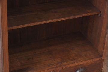 アンティーク家具　古民具・骨董　古い桐材のアンティーク本箱(ブックケース)