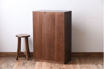 アンティーク家具　古民具・骨董　古い桐材のアンティーク本箱(ブックケース)
