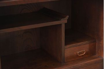 アンティーク家具　明治大正期　アンティーク　総欅材製の茶棚