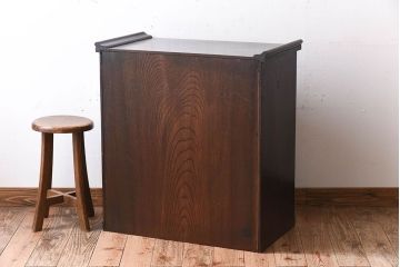 アンティーク家具　明治大正期　アンティーク　総欅材製の茶棚