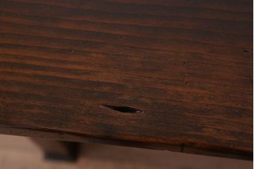 レトロ家具　両面使用可能!レトロな和製アンティークの大ぶりな片袖机(デスク)