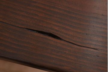 レトロ家具　両面使用可能!レトロな和製アンティークの大ぶりな片袖机(デスク)