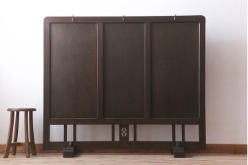 昭和レトロ　透かし彫り　フック付き!アンティークパーテーション(衝立て)