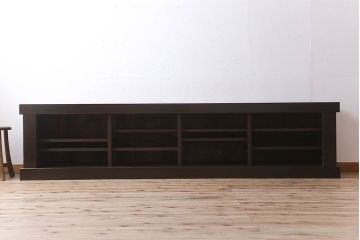 アンティーク家具　特大サイズ!アンティーク九尺水屋箪笥ローボード(2)(テレビ台、キャビネット、収納棚)
