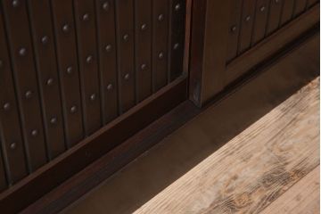 アンティーク家具　特大サイズ!アンティーク九尺水屋箪笥ローボード(2)(テレビ台、キャビネット、収納棚)