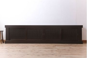 アンティーク家具　特大サイズ!アンティーク九尺水屋箪笥ローボード(2)(テレビ台、キャビネット、収納棚)
