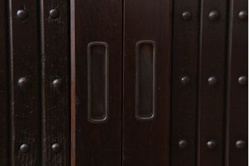 アンティーク家具　特大サイズ!アンティーク九尺水屋箪笥ローボード(2)(テレビ台、キャビネット、収納棚)