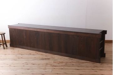 アンティーク家具　特大サイズ!アンティーク九尺水屋箪笥ローボード(2)(テレビ台、キャビネット、収納棚)