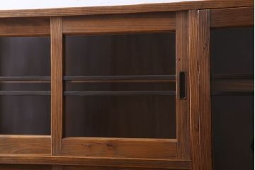 アンティーク家具　檜材　アンティーク　古い木味の大ぶりな収納棚