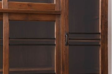 アンティーク家具　檜材　アンティーク　古い木味の大ぶりな収納棚