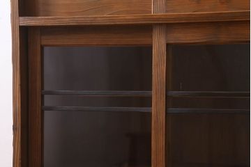 アンティーク家具　檜材　アンティーク　古い木味の大ぶりな収納棚