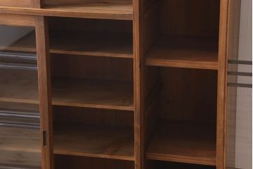アンティーク家具　檜材　アンティーク　古い木味の大ぶりな収納棚