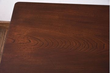 レトロ家具　栓材一枚板　レトロなアンティークちゃぶ台(飾り台)