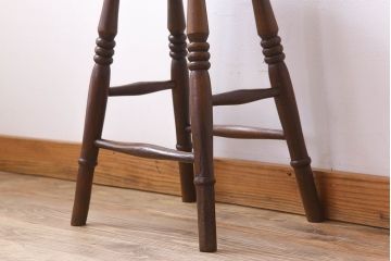 アンティーク家具　イギリスアンティークの上品な丸スツール(椅子、チェア)